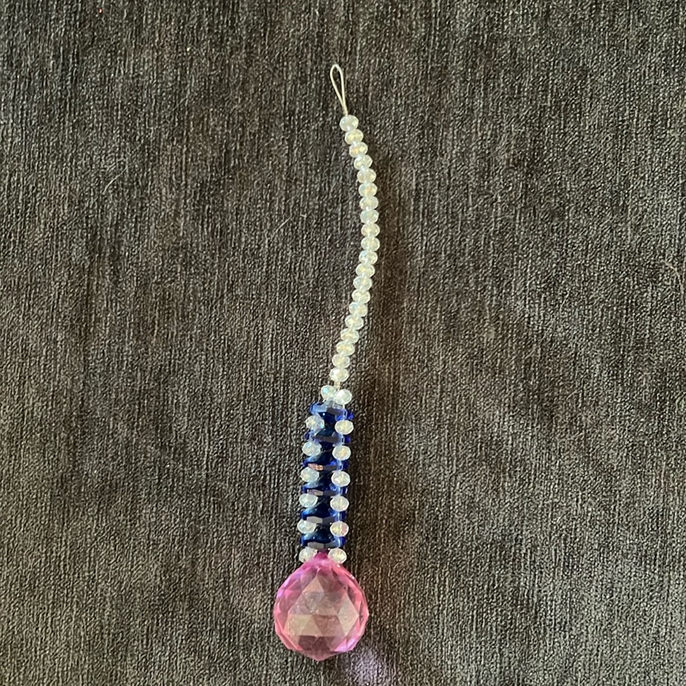 H&D K9 Crystal pink and blue sun catcher